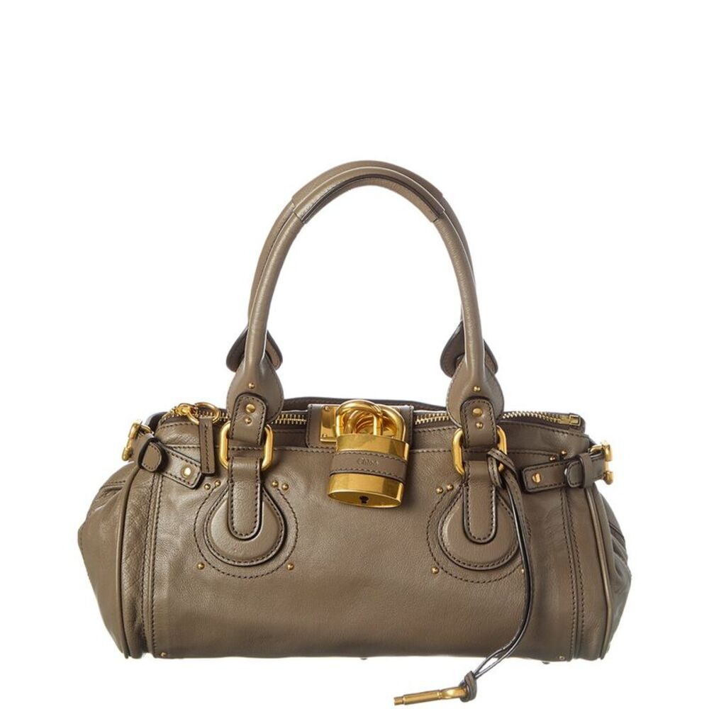 Chloé Paddington Leather Satchel, Grey